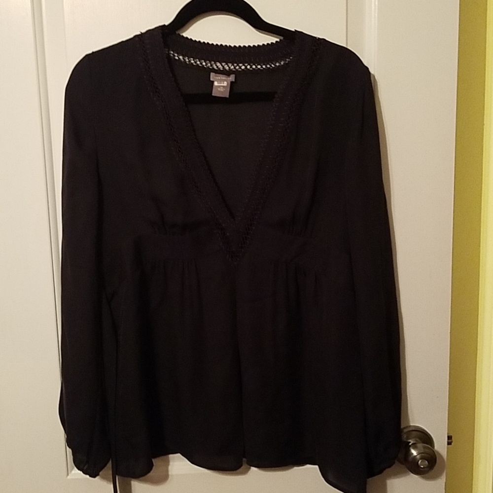 Ann Taylor black blouse size 10.